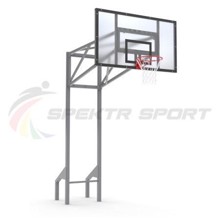 Купить Стойка баскетбольная уличная усиленная со щитом из оргстекла, кольцом и сеткой SP D 413 в Переславле-Залесском 